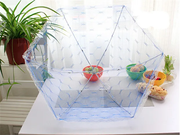 Food Covers Umbrella Style Anti Fly Mosquito Kitchen diameter 65cm cooking Tools meal cover Hexagon gauze table food TY271 |
