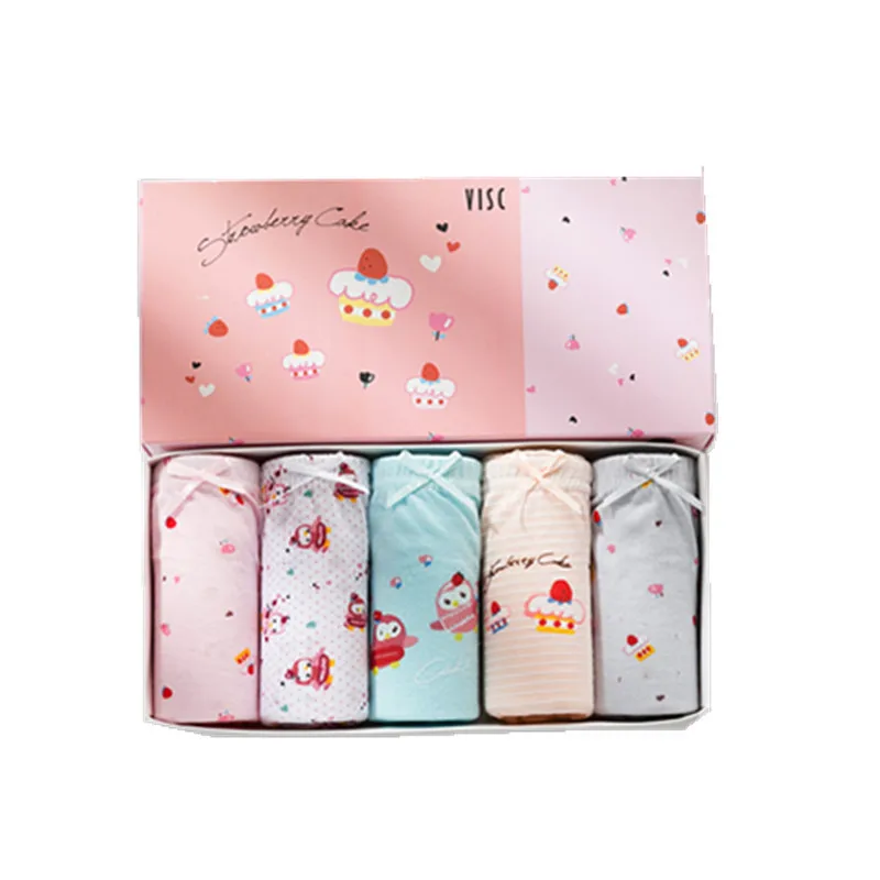 Высокое качество 5 шт. очаровательный карамельный цвет трусики для девочек