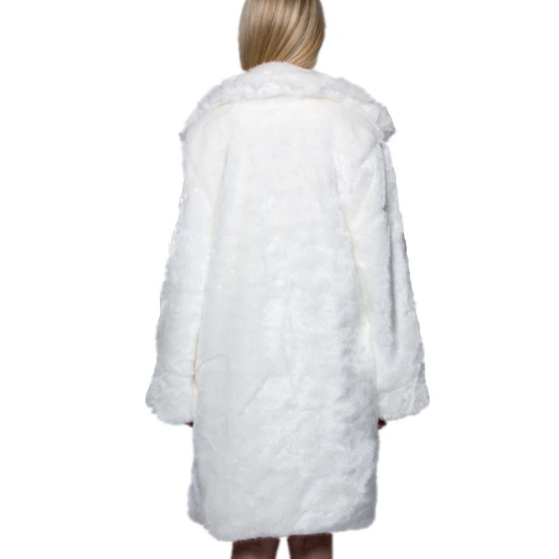 Зимняя официальная верхняя одежда с длинным рукавом шуба из искусственного меха