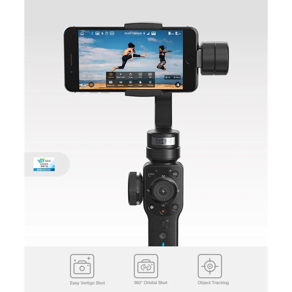 ZHIYUN Smooth 4 Официальный 3-осевой карданный стабилизатор для IPhone X 8 Gopro Hero 5 SJCAM SJ7 спортивной экшн-камеры Xiaomi Yi 4k экшн Камера
