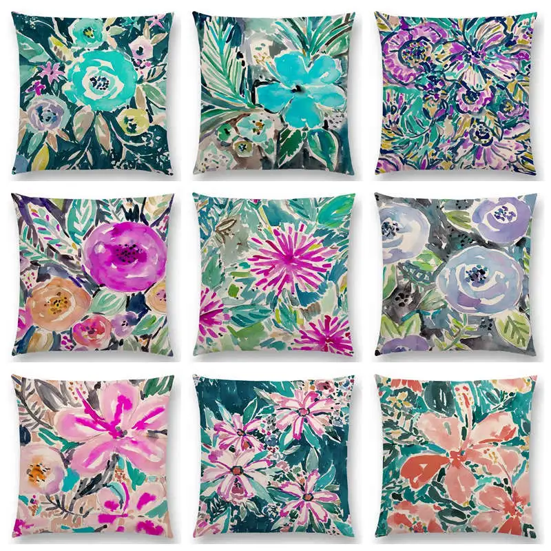 Горячая Распродажа Акварельные Цветы гибискус Коралловый Цветочный сад радость