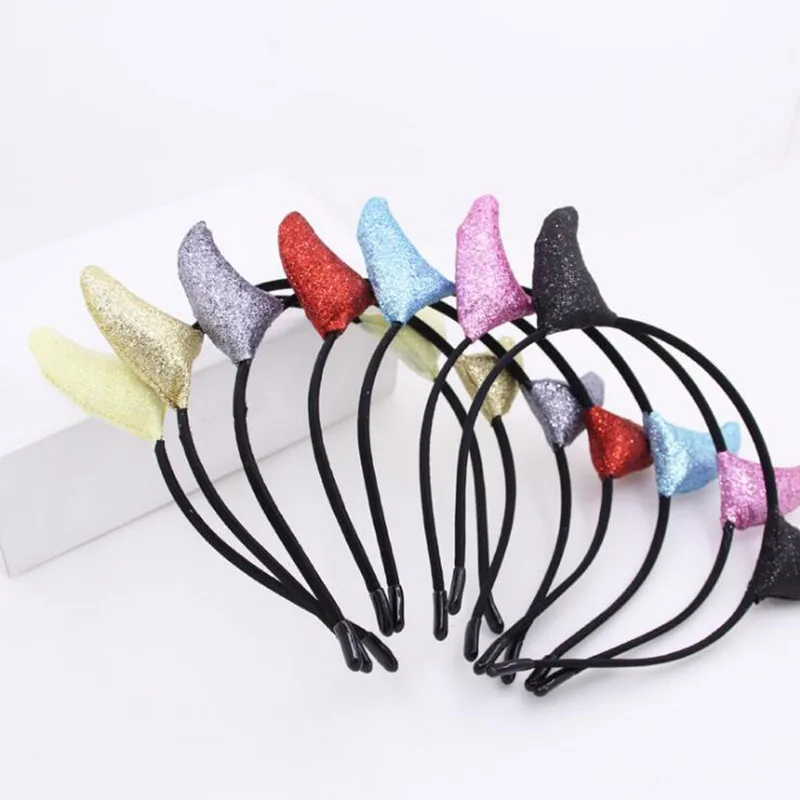 

Fashion Colorful Devil Horn Headband Hair Band Women Girls Headwear Wedding Party Fancy Halloween Christmas