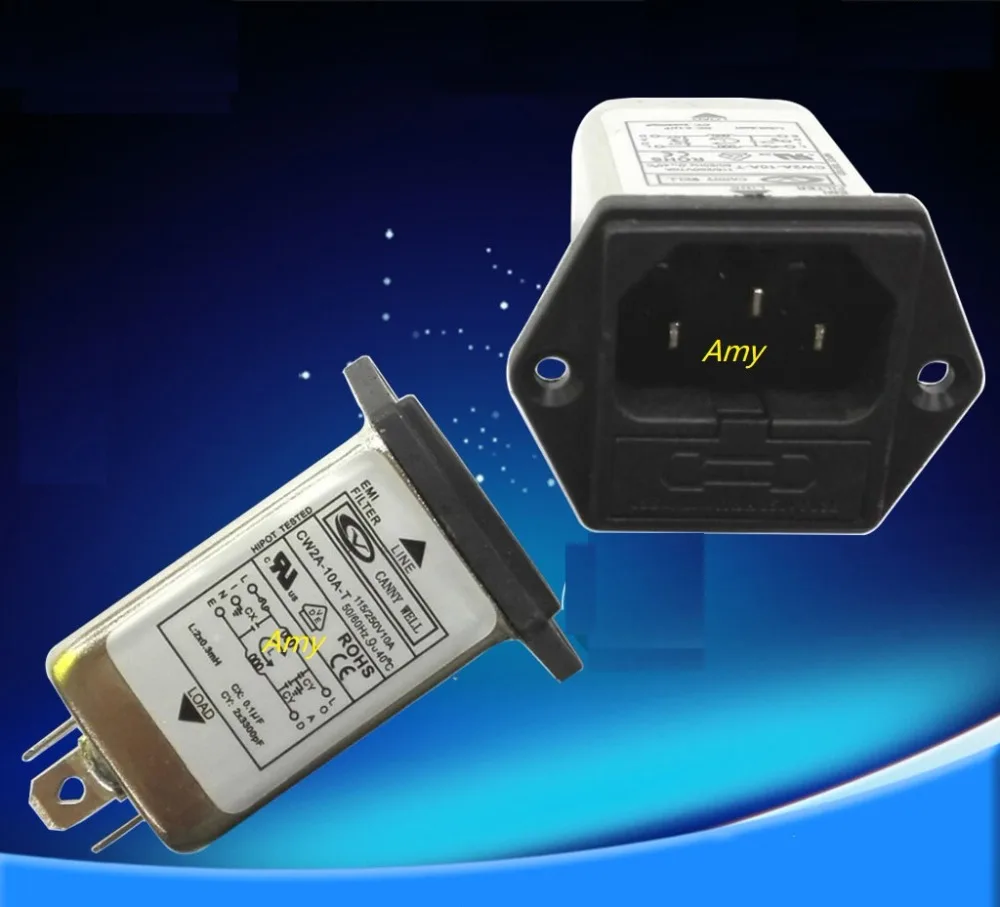 Мощный EMI фильтр CW2A 3A 6A 10A socket T Однофазный AC 220V|emi filter|power emi filteremi power filter |
