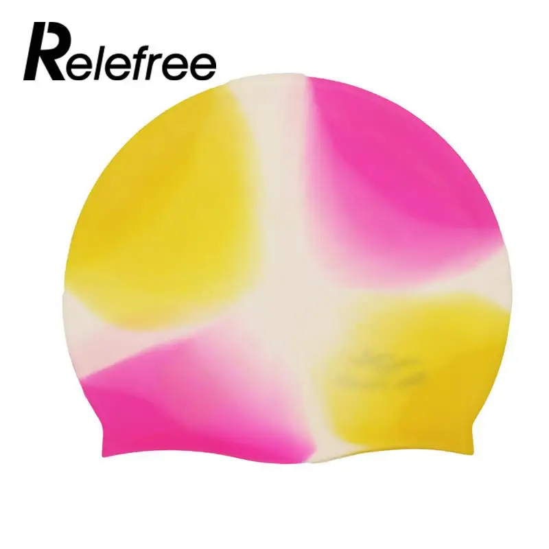 

1 Pcs Wear-Resisting Silicone Swimming Cap Accessories Elasticity Hat Prop Sports Elastic Waterproof Swim Pool Hat Women Adults