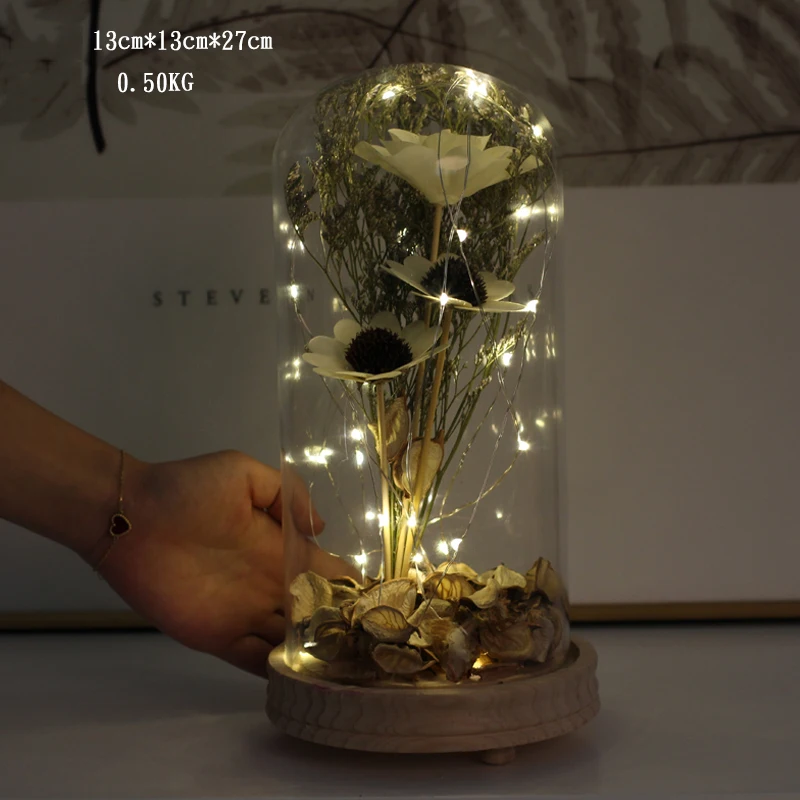 1 Piece Home Decor Glass Bedroom LED Night Light Figure Christmas Party Birthday Gift Wedding Figurie for Decoration | Дом и сад