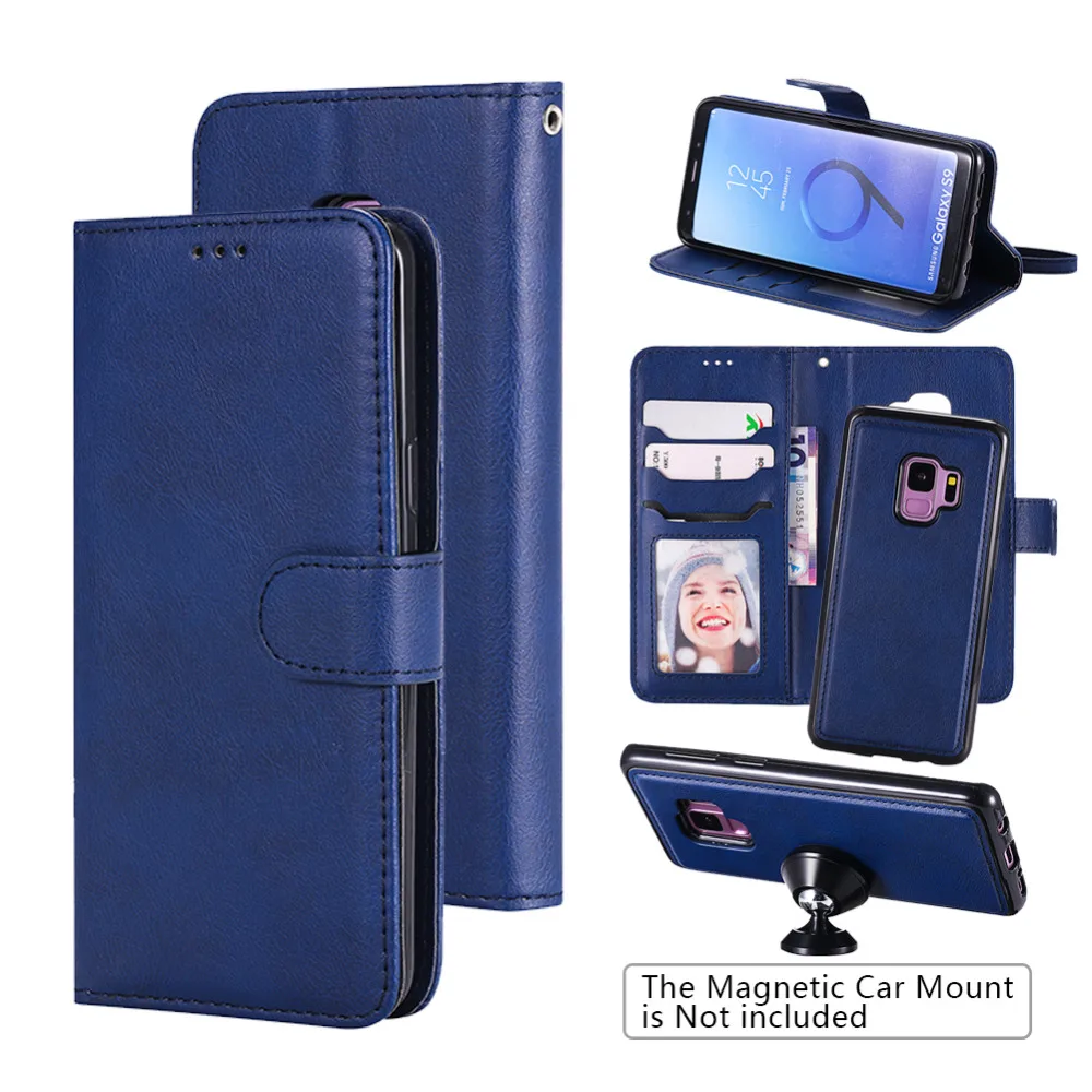 2 в 1 съемный PhoneCase для Samsung Galaxy J8 2018 J7 Duo J5 Prime J1 J3 2016 2017 J2 Pro J4 J6 Магнитный кожаный