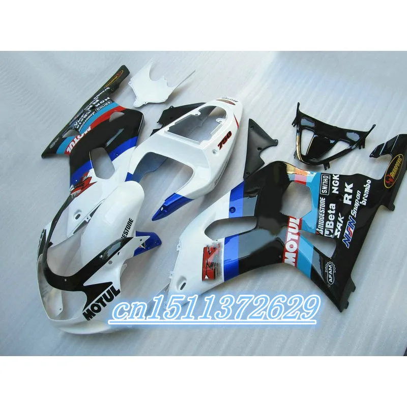Bo белый/синий/черный R3 для GSX R600 R750 01 03 GSXR 600 GSXR600 GSXR750 750 K1 02 2001 2002 2003 комплект