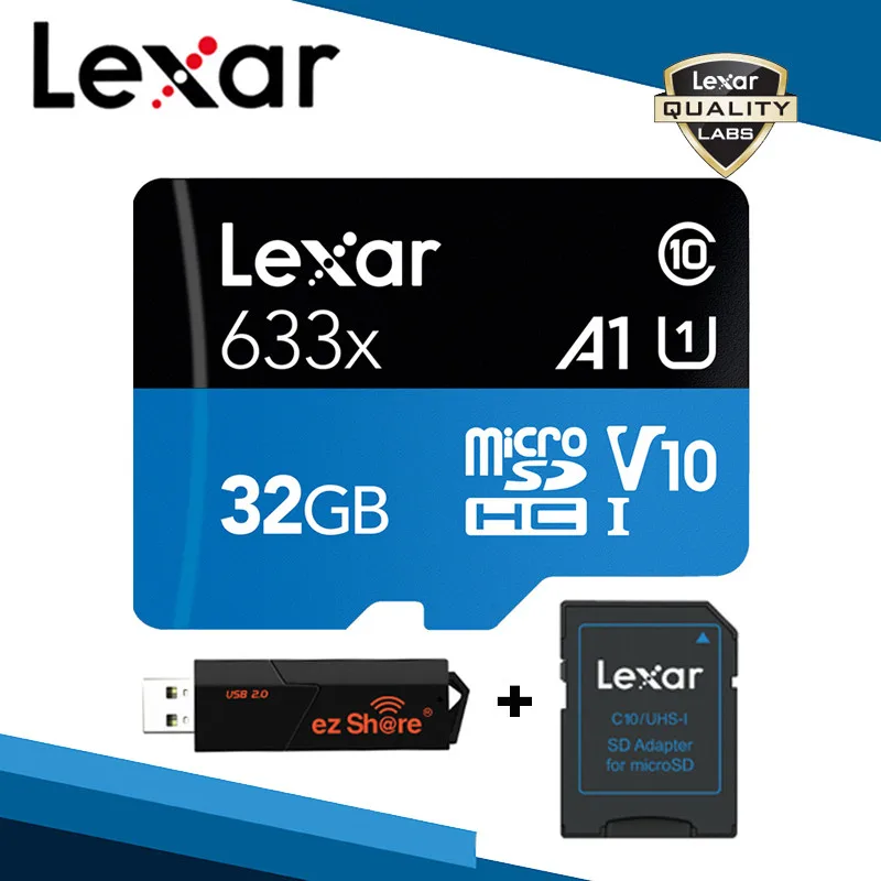32GB Lexar Micro SD 128 Гб 64 ГБ 32 ГБ оперативной памяти, 16 Гб встроенной памяти, 95 МБ/с. TF высокого Скорость флеш-карты памяти Micro SD карта C10 Оригинальная карта памяти для Gopro Камера - Capacity: 32GB