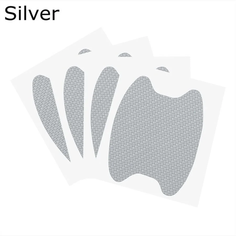 8pcs 9cmX10cm/6.8cm X 8.5cm Handle Sticker Tape 3D Carbon Fiber Car Door Bowl Film Scratch tape | Обустройство дома