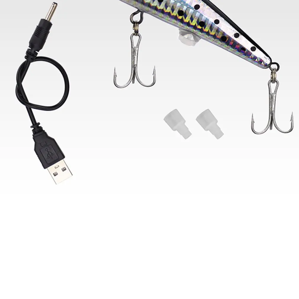 Электрическая Вибрирующая рыболовная приманка USB перезаряжаемая со светодиодом