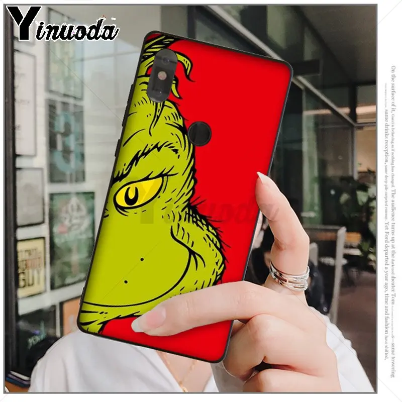 A13 Yinuoda как зеленый ofMonster Grinch палантин чехол для телефона с рождественским рисунком для Xiao mi Red mi 5 5Plus Note4 4X Note5 6A mi 6 mi x2 mi x2S - Цвет: A13