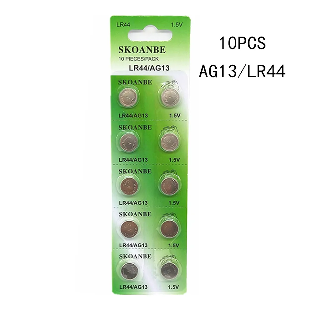 Зеленый 20 шт LR1154 AG13 LR44 357A 303 SR44 357 батарейный элемент 1 55 V щелочной для часов