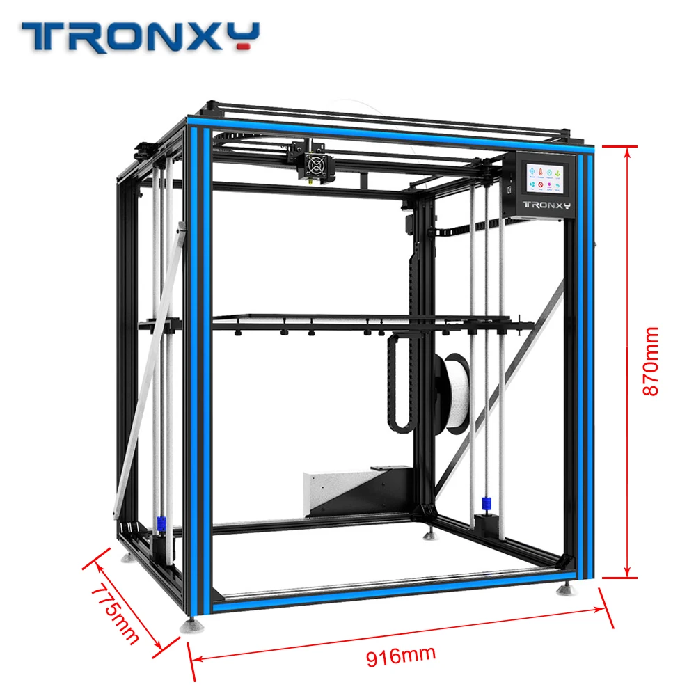 3d принтер новейший Tronxy X5ST 500 2E больше 2 в 1 двойной цвет экструдер Циклоп Одна