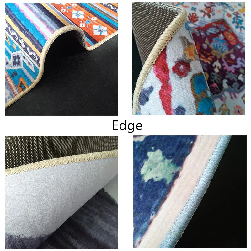 

Vintage 3D solid wood letter rug Digital printing Crystal fleece Non-slip crawling mat Living room carpet bedroom floor mat