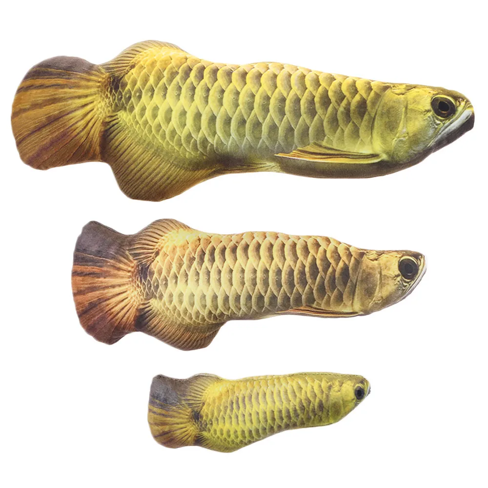 Arowana 1 шт., игрушка в форме рыбы, кошки, собаки, плюшевая мягкая игрушка в форме рыбы, игрушки для кошек, Когтеточка, Когтеточка для домашних животных, товары для собак - Цвет: Arowana