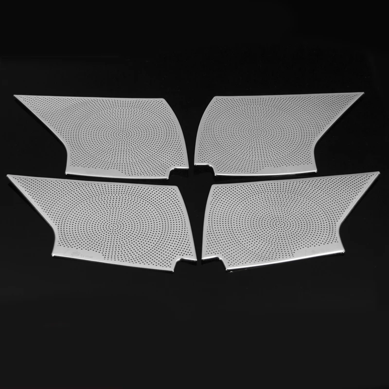 car styling Stainless steel audio speaker sound cover decorating interior trim moldings for Audi A3 sedan 2014-2017 Year | Автомобили и