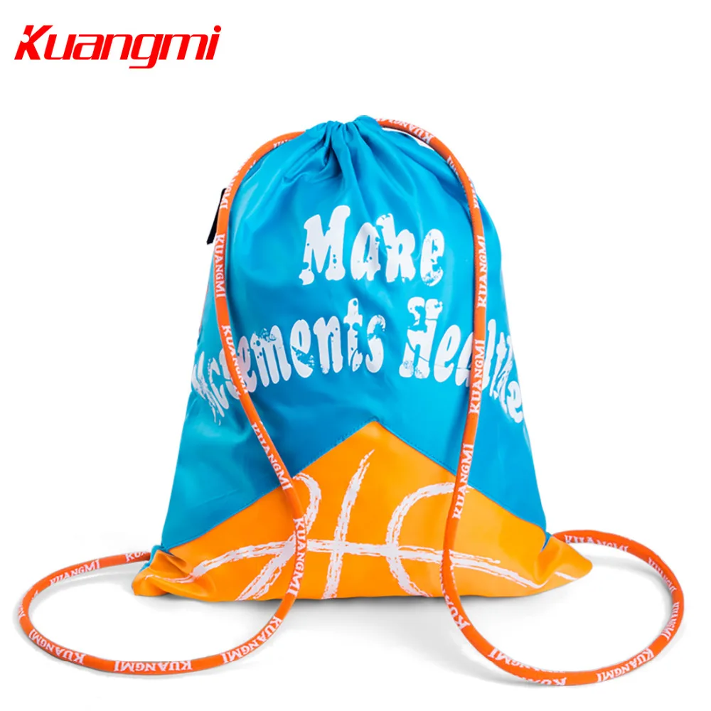 Детский баскетбольный рюкзак Kuangmi с регулируемым плечевым ремнем, складной рюкзак для футбола и волейбола, Детская сумка для хранения мячей