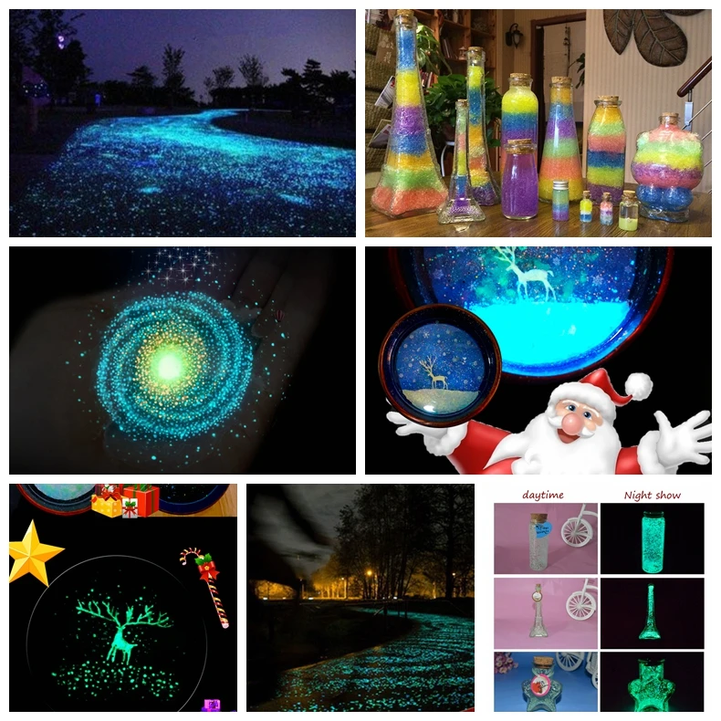 Суперъяркая флуоресцентная пудра 100 г для творчества яркий песок ногтевого