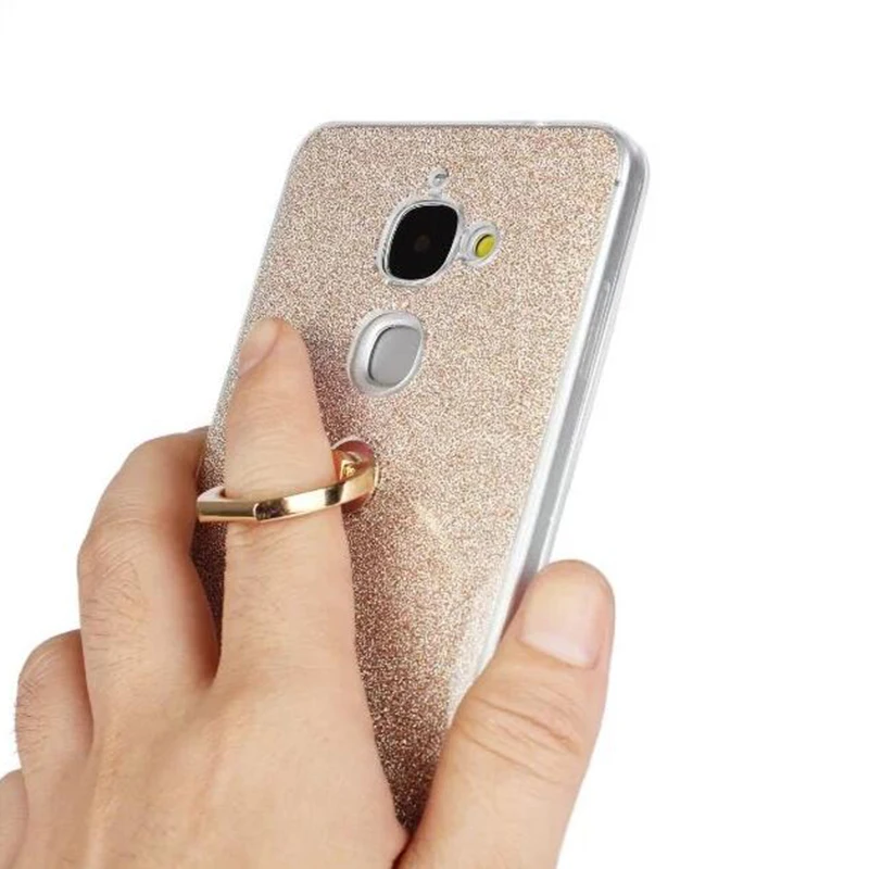Cover Cell Phone Case For LEECO LETV Le 2 LE PRO X620 X20 5.5&quot TPU Silicone Shell Shine Flash Glitter Powder Finger Ring Stand |