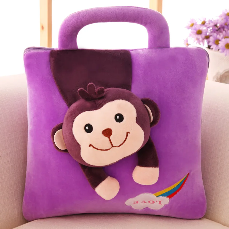 2 в 1 Расслабляющая теплая хлопковая Подушка с мультяшным рисунком Диван Одеяло