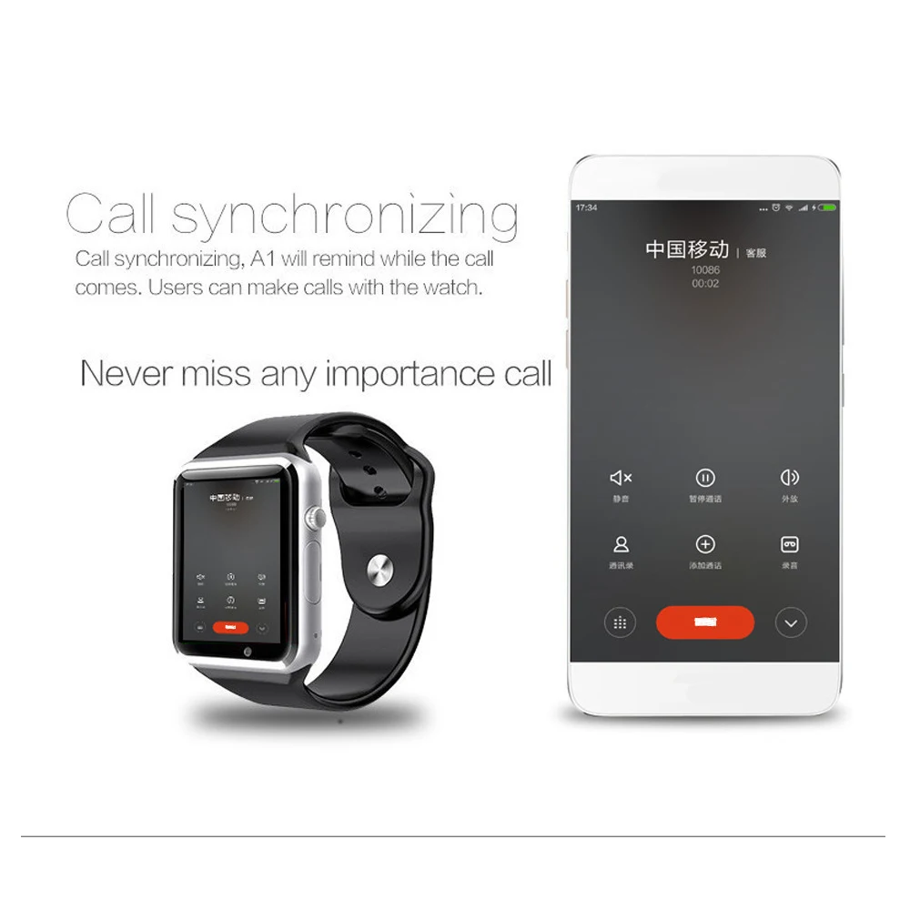 Bluetooth Smart Watch Smartwatch Android Phone Call Relogio 2G GSM SIM TF Card Camera for iPhone Samsung HUAWEI PK GT08 DZ09 Q50 |
