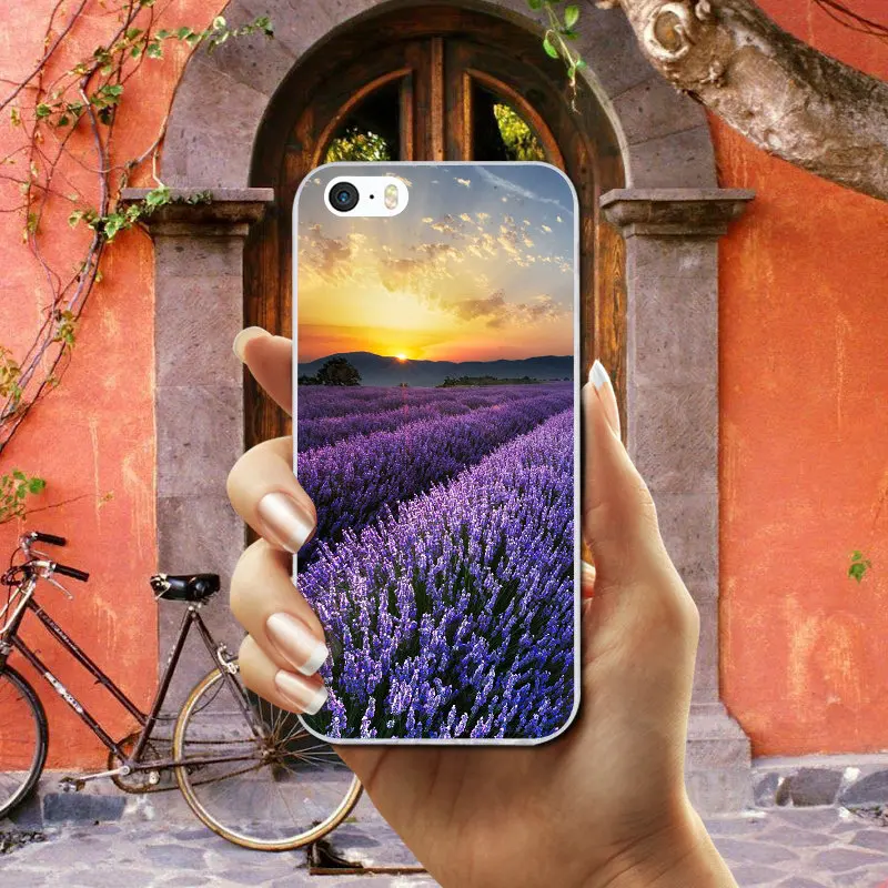 Хит лавандовые полевые цветы для iphone 7 6S 6 8 Plus 5 5S 5C SE X XR XS Max 4 4S Мягкий ТПУ
