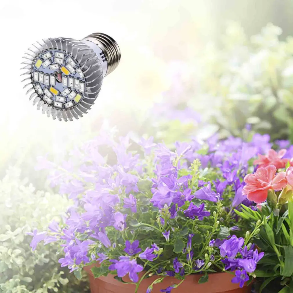 Full Spectrum LED Grow Light E27 28W Growing Lamp Bulb for Plant Flower Vegetable Indoor Greenhouse Hydroponics | Лампы и освещение