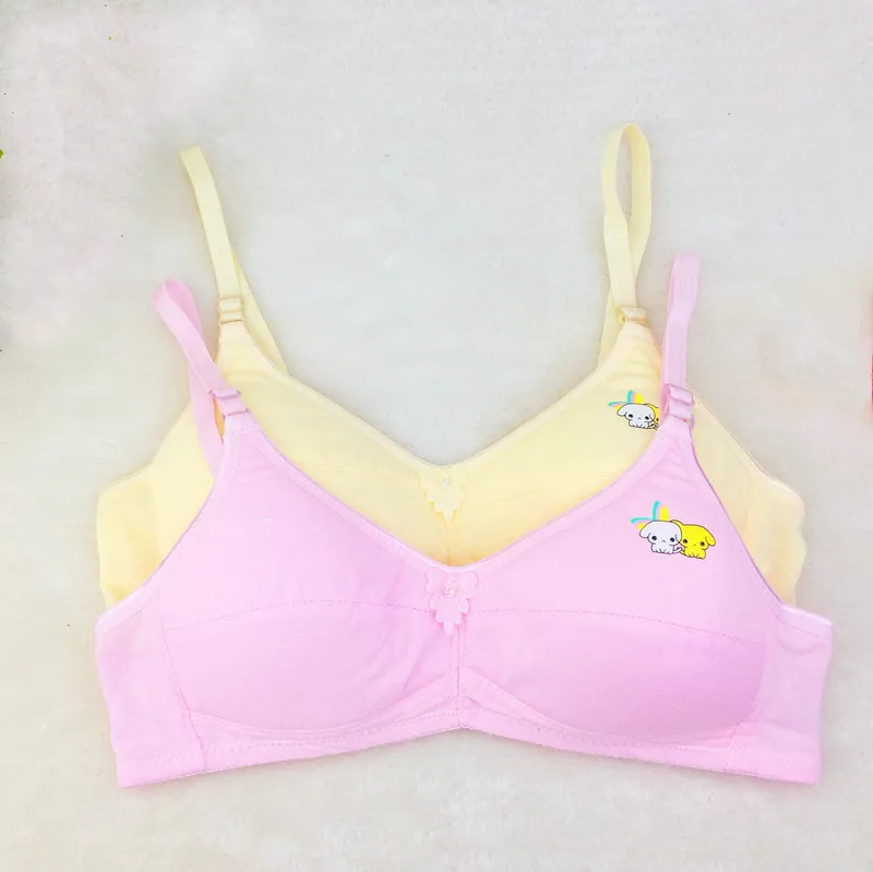 

Quality Cotton Teenage Girl Underwear Bow Puberty Students Bra No Steel Bras for Kids Training Bra 32/70 AA,34/75 AA,36/80 AA