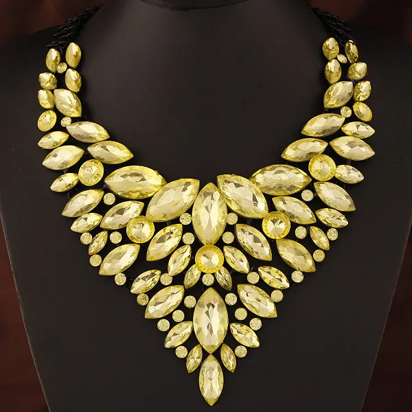 Колье Bijoux ожерелье для женщин многослойная цепочка на шею ожерелья Хрустальный цветок ожерелье s& Подвески Макси Бохо Винтаж ювелирные изделия - Окраска металла: yellow