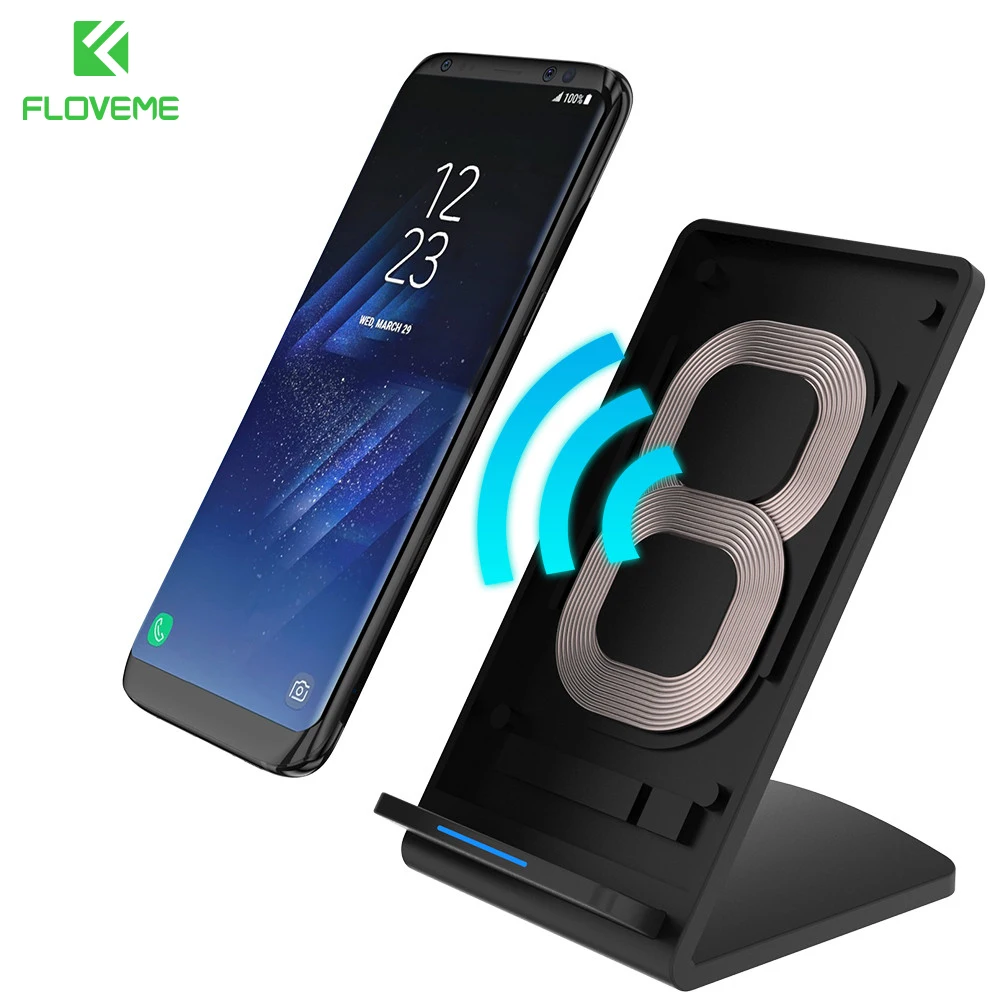 Floveme 5V 2A QI Беспроводной Зарядное устройство для Samsung Galaxy S8 Plus S7 Note 8 быстрой зарядки