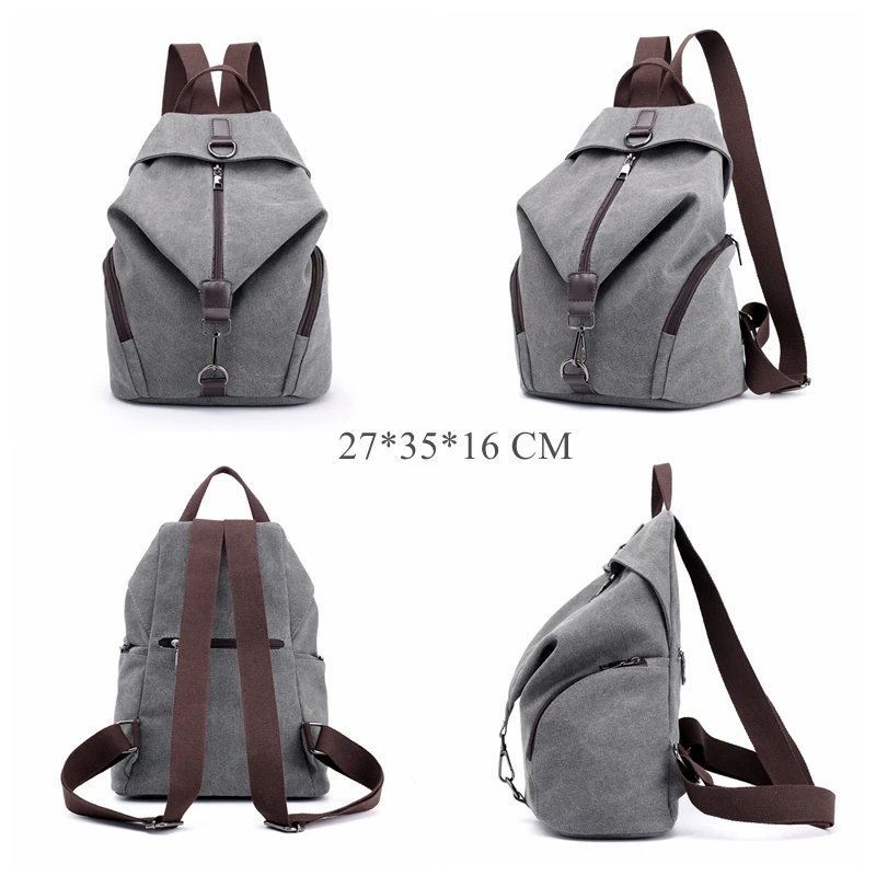 SUNNY SHOP винтажный женский холщовый рюкзак брендовый высококачественный