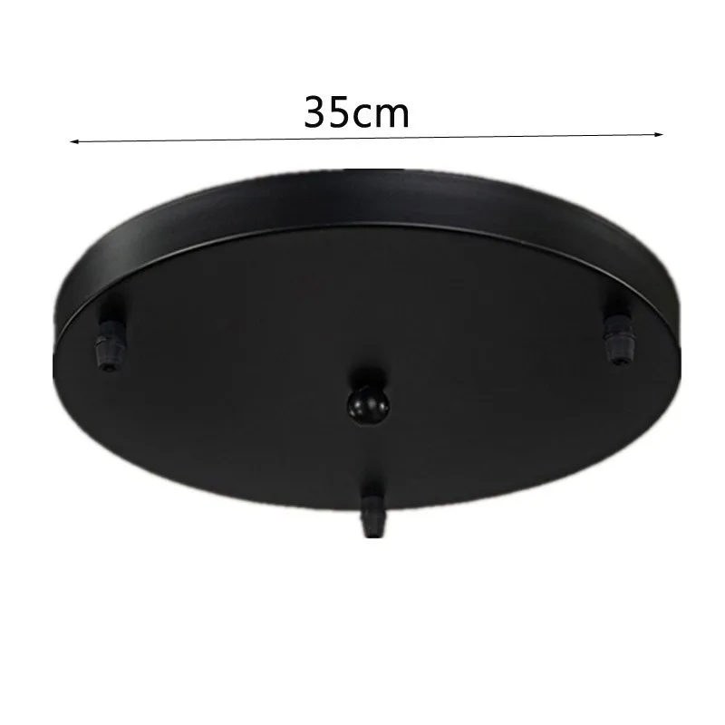 35cm round black Светильник, Потолочная пластина, основание, круглая пластина, черная/белая, круглая, прямоугольная, держатель лампы, Цоколи лампы, люстра, балдахин, пластина - Цвет: 35cm round black
