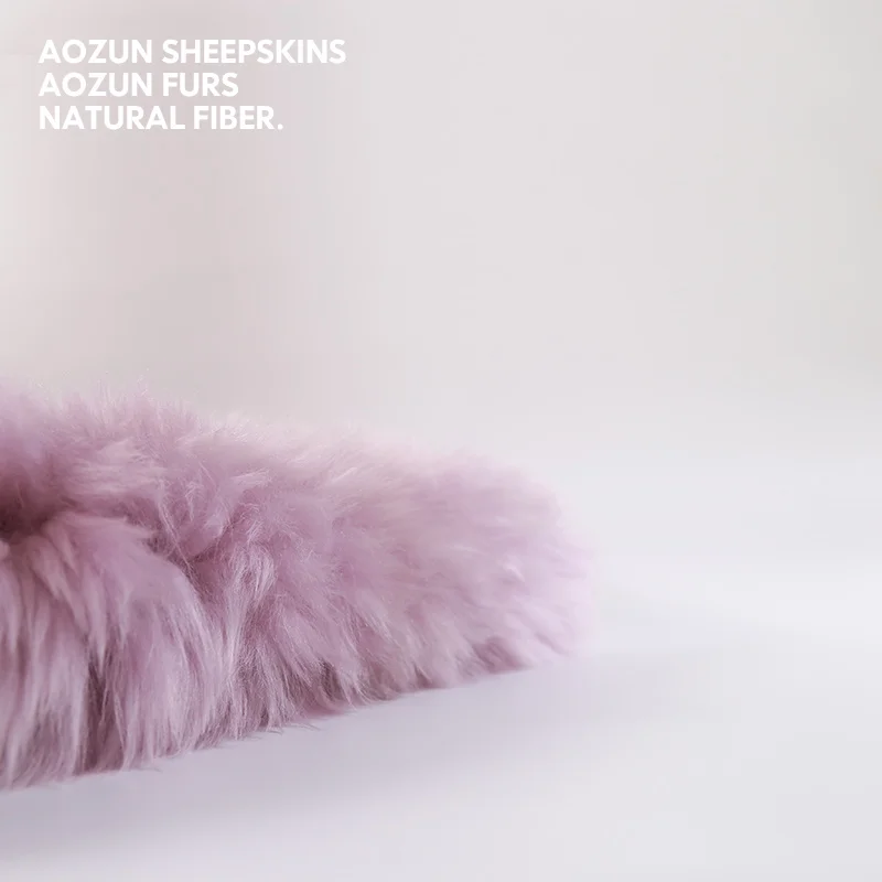 AOZUN натуральный Австралийский коврик из овчины розового цвета для домашнего декора фиолетового цвета, чехол для дивана, коврик для кровати