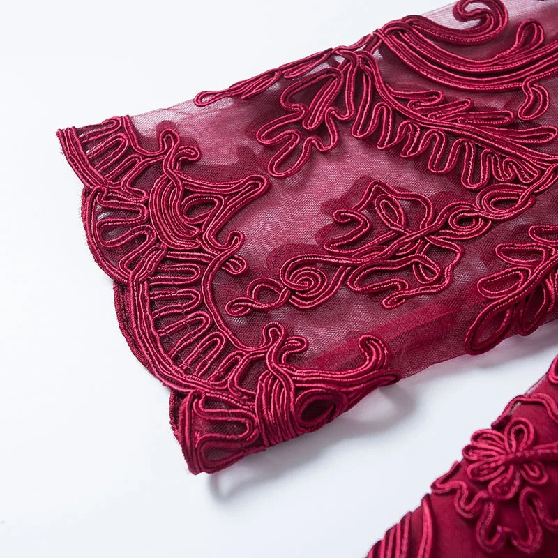 Новинка одежда больших размеров винтажное женское роскошное платье с вышивкой