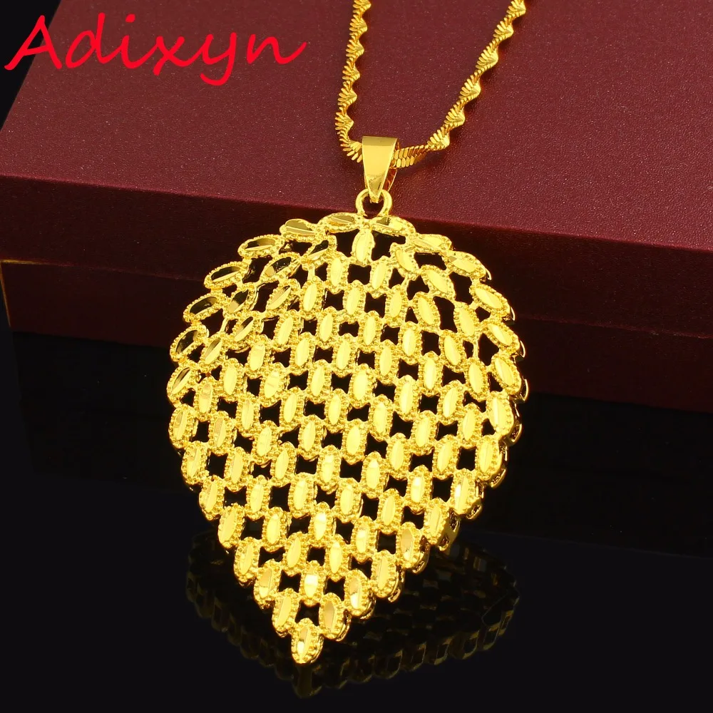 Adixyn Ближний Восток золотой цветок дерево кулон ожерелье цепочка Ювелирные