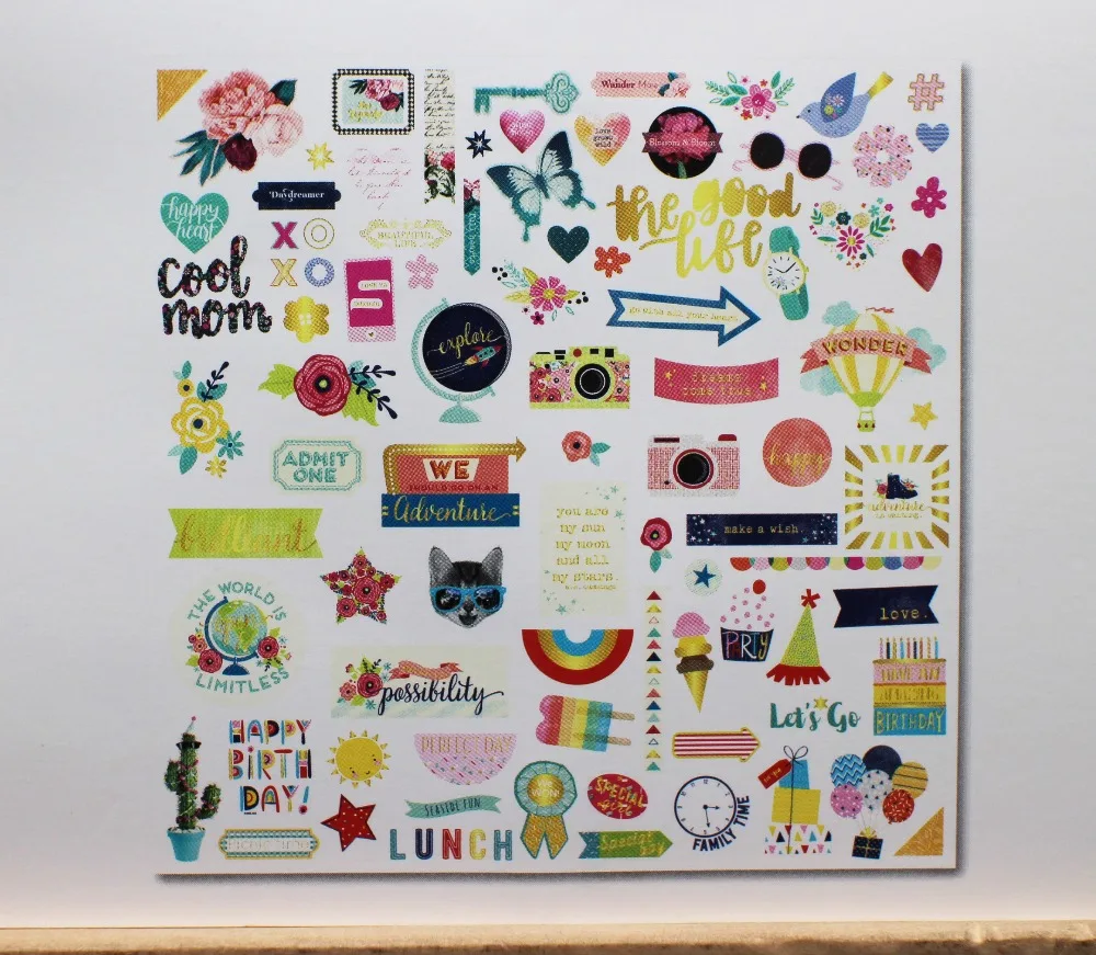 97 шт. клейкие наклейки с изображением лисы для скрапбукинга фотоальбома Happy