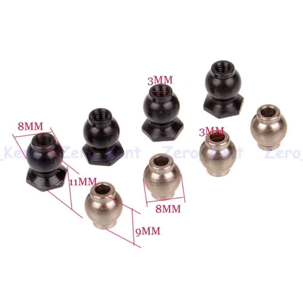 

81208 Rear Upper Arm Balls For RC HSP 1/8 Nitro Car Buggy Truck Spare Parts
