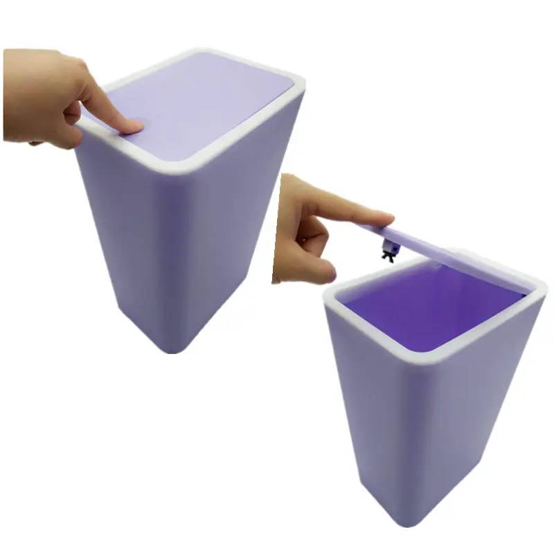 Креативная Мода пластиковый мусорный бак нажимная крышка Тип кухня мусорное