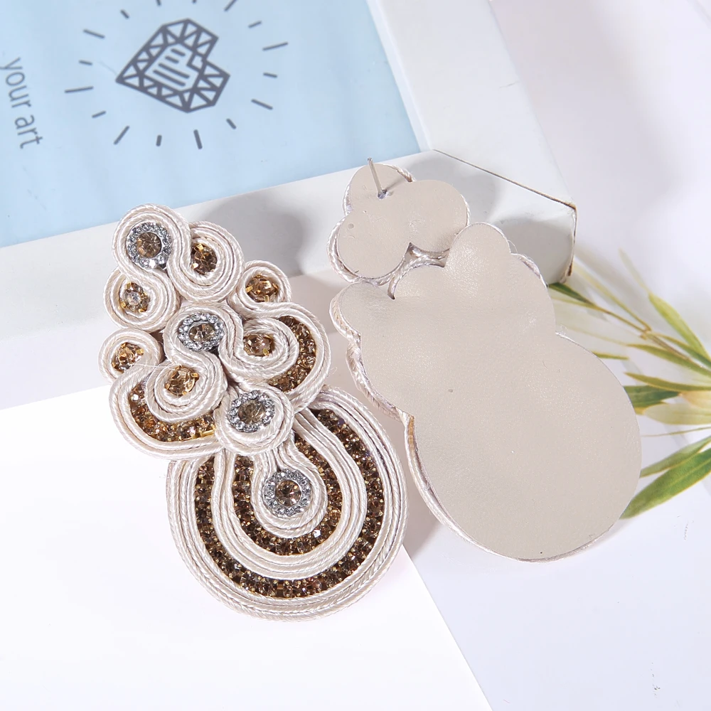 KPacTa новые модные большие серьги с подвесками ювелирные изделия хрустальные