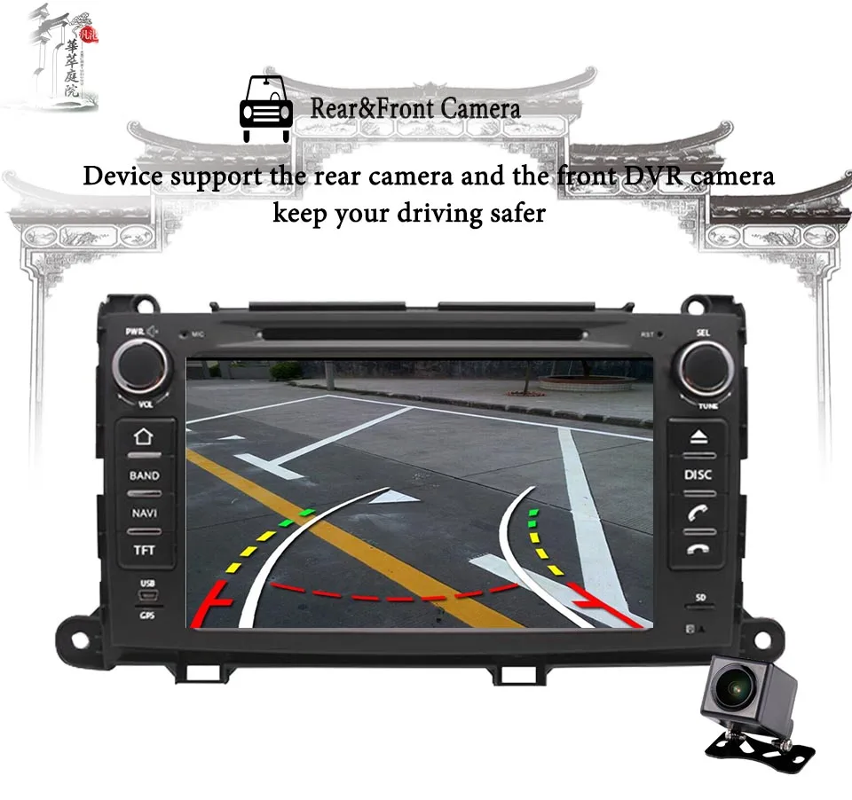 2 din 8 ''Ram 4GB android 9 0 Автомобильный мультимедийный Авторадио dvd для Toyota Sienna XL30 2013