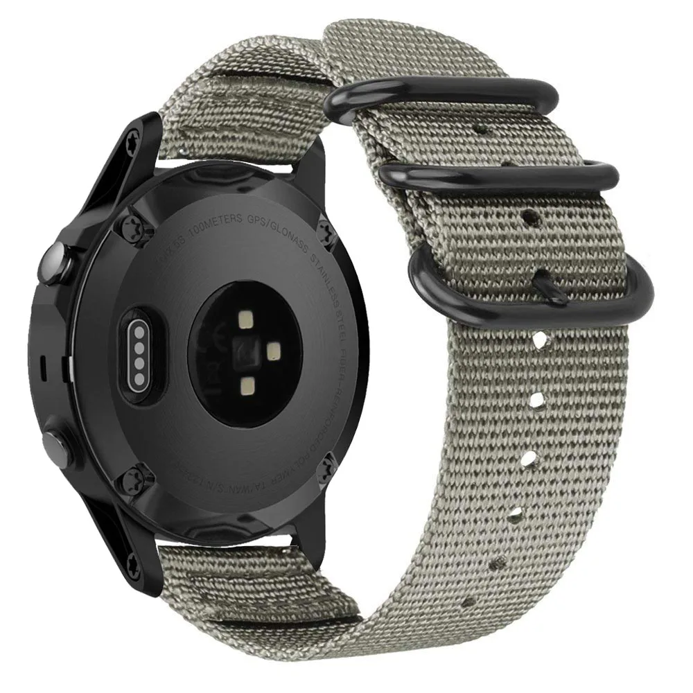 Нейлоновый ремешок TORQUILA 20 мм премиум-класса Nato для Garmin Fenix 5S/5S Plus/Vivoactive 3/Forerunner 645