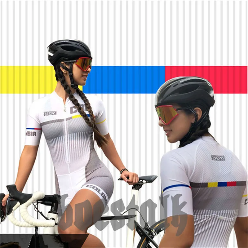 Бразильский pro team Триатлон боди Женский велосипед skinsuit frenesi с длинным рукавом Купальник короткий рукав roupa ciclismo feminina