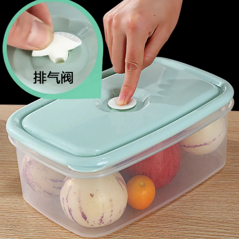 3PCS/SET Rectangular plastic fruit food container household sealed refrigerator storage box microwave lunch ZP7101430 | Дом и сад