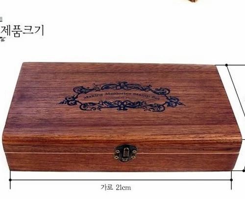 Wholesale stationery postage stamps landscape memories wooden stamp set A LIFE box packed ellos free shipping | Дом и сад