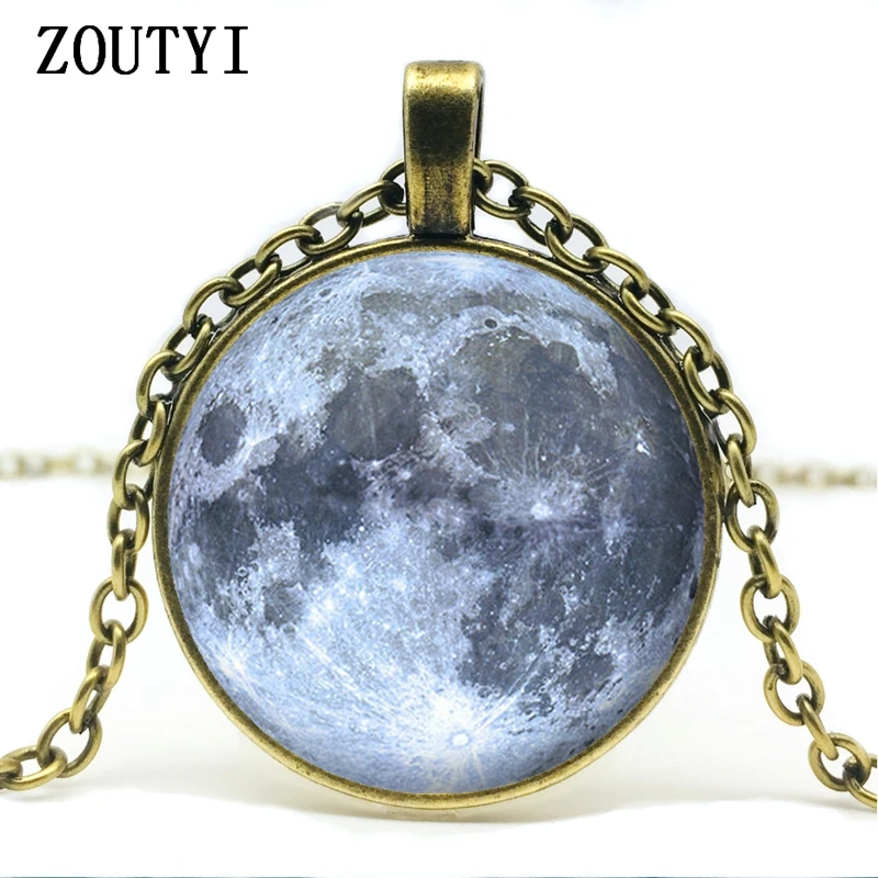 2018 модное серебряное ожерелье с подвеской логотипом full moon художественное