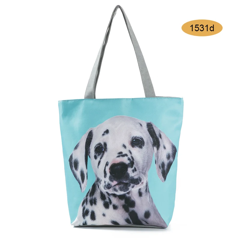 Новинка 2018 женская сумка тоут Холщовая Сумка с милым принтом кота собаки