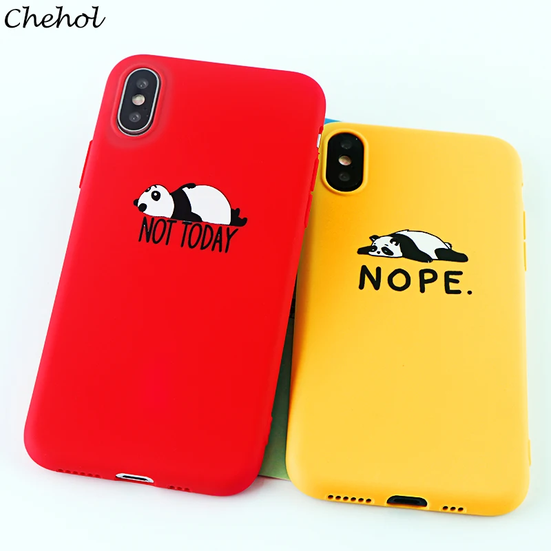 Забавные чехлы для телефонов с пандой для iPhone X XS MAX XR 8 7 6 s Plus, мягкие силиконовые облегающие накладки на заднюю панель