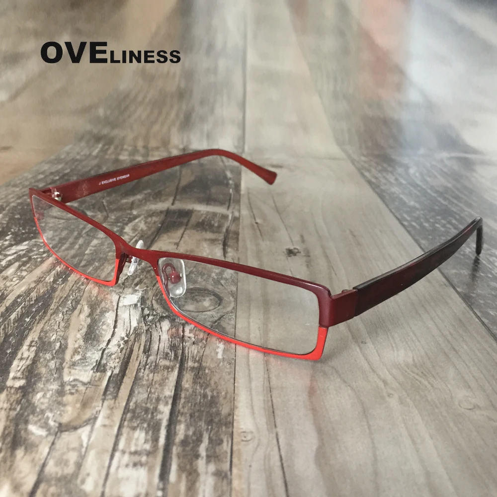 optical glasses frame women red color myopia glasses square clear glasses spectacle frames full rim prescription eyewear frame