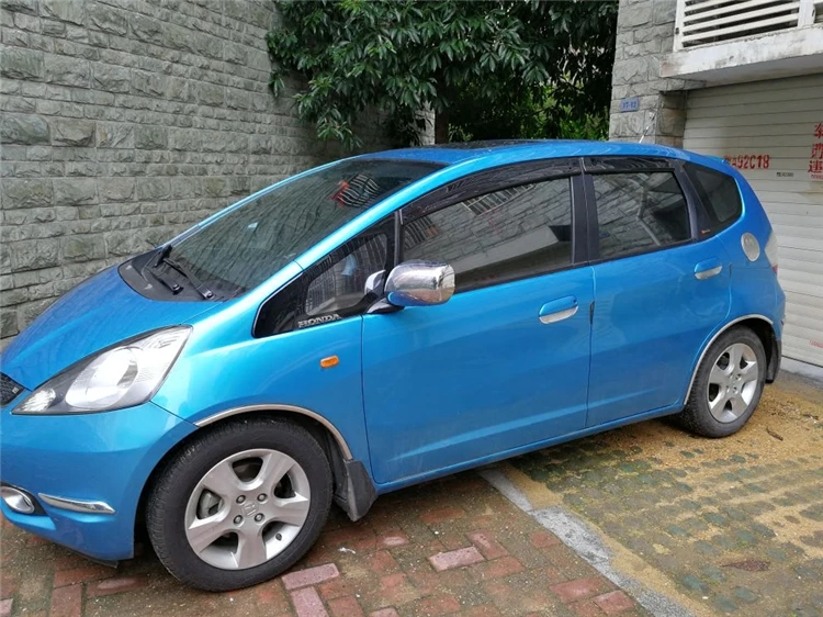 Пластиковый козырек для окна HONDA FIT 2008 2012 дефлектор от солнца и дождя JAZZ 4