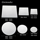 Насадка для душа из нержавеющей стали, круглая и квадратная, хромированная, высокое давление